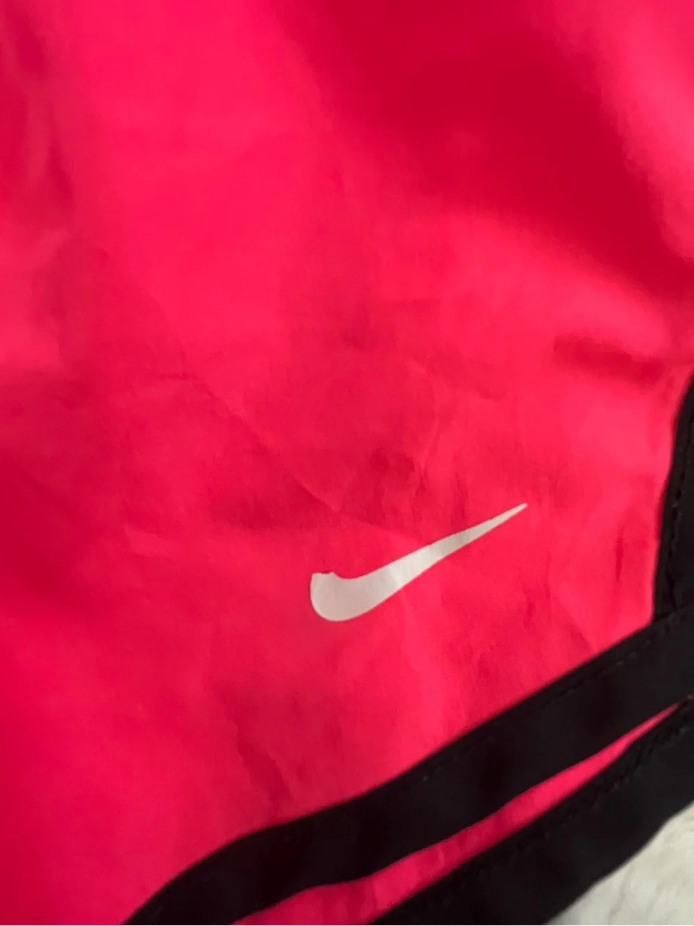 Nike toddler Hot Pink Running Shorts with Contrast Trim * swoosh a little off